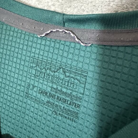 Patagonia Capilene Midweight Base Layer Men’s L Green Long Sleeve Shirt Polartec - Picture 3 of 12